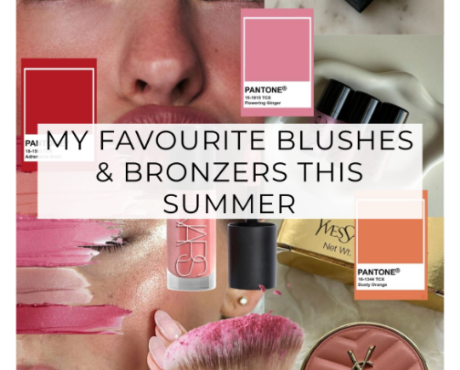FAVORITE BLUSHES AND BRONZERS FOR SUMMER cover photo collage