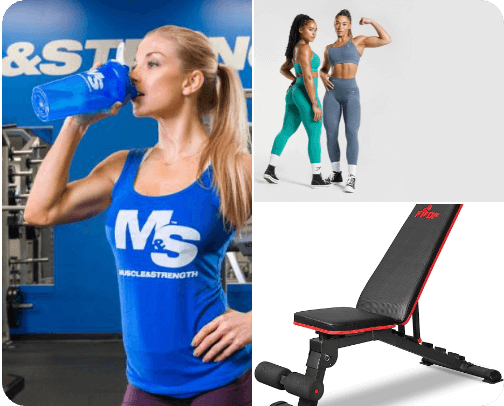 Workout and fitness cover photo collage