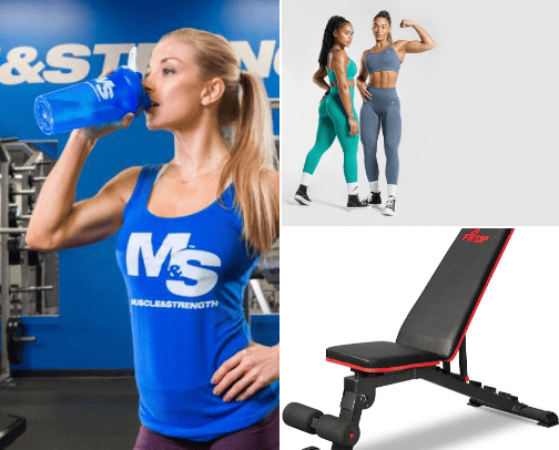 Workout and fitness cover photo collage