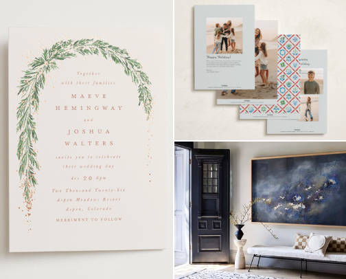 Wedding Invitations,christmas cards,gifts & art prints💌 cover photo collage