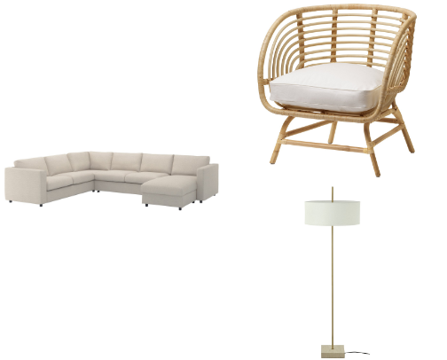 Beige Living Room cover photo collage