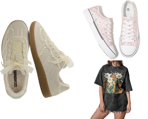 👟 The Casual Aesthetic Edit: Cute Sneakers & Viral Oversized Tees cover photo collage