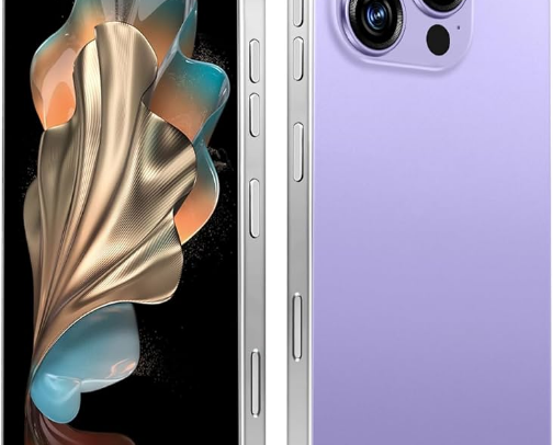 I16 PROMAX Unlocked Phone,8+256GB Smartphone, Android 13.0, Long Battery Life 7000mAh,6.99" Display 68+108MP Zoom Camera,with Dual SIM, Fingerprint Lock, Face ID, 5G Phone (Pink cover photo collage