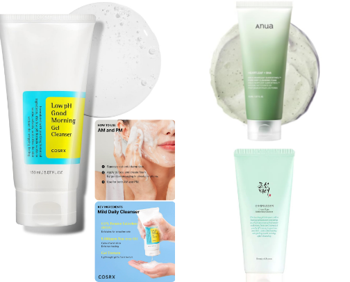 10 Best Korean Cleansers That Actually Leave Your Skin Clean (Without Drying It Out) cover photo collage