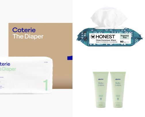 Toddler diaper caddy essentials cover photo collage