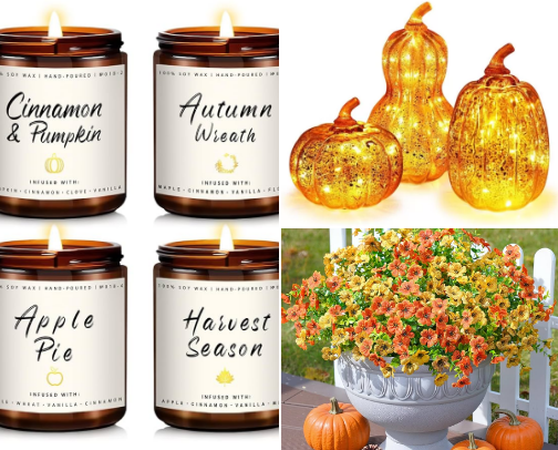fall home decor cover photo collage
