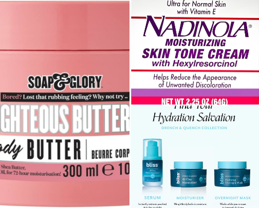 Beauty products cover photo collage