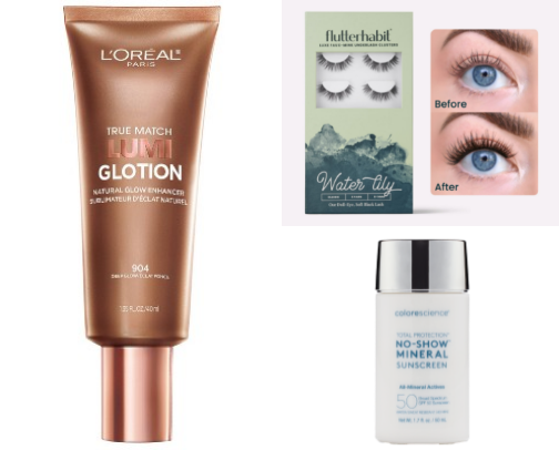 Makeup Bag Items cover photo collage