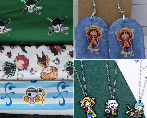 Cool anime merch cover photo collage