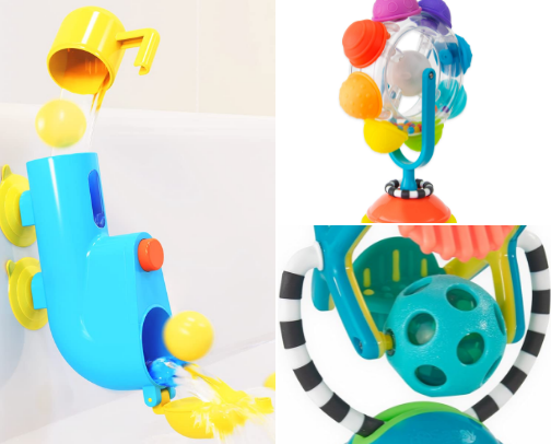 These baby toys are great for your living room for when you need to cook dinner! cover photo collage