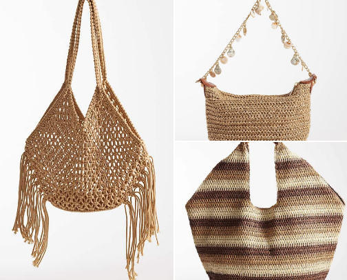 Woven bags are the perfect choice for warm days – light, natural, and very stylish. They give a natural “summer vibe” look. Besides being beautiful, they are also practical – spacious enough for the beach, a walk, or everyday use. cover photo collage
