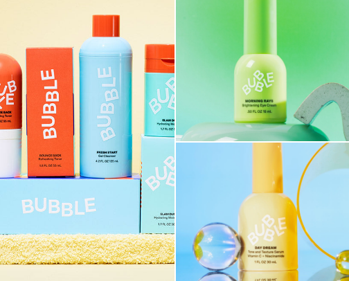 My Bubble skincare routine cover photo collage