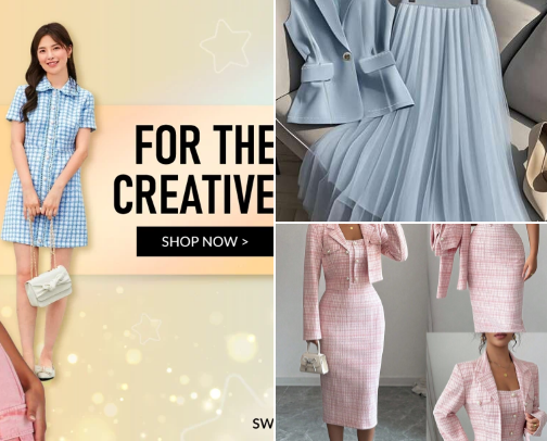 Shein clothing cover photo collage