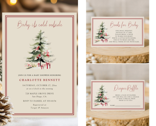 Baby It’s Cold Outside Christmas Baby Shower Ideas cover photo collage