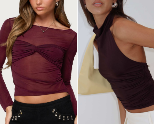 fall going out tops 🐆🍷 UNDER $50 cover photo collage