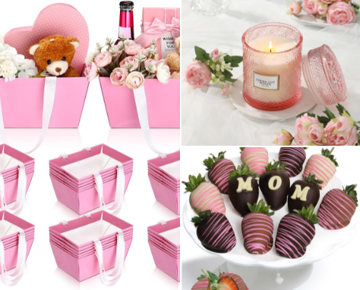 “Tickled Pink You’re My Mom" 💕 | Mother’s Day Gift Basket Ideas She’ll Actually Love cover photo collage