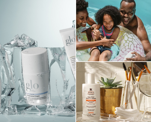 Skin care products and tips cover photo collage