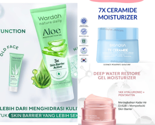 Moisturizer untuk kulit kering cover photo collage