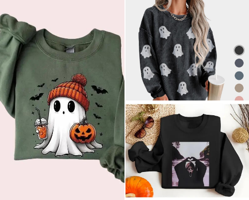 Cute Halloween themed clothing 👻 cover photo collage