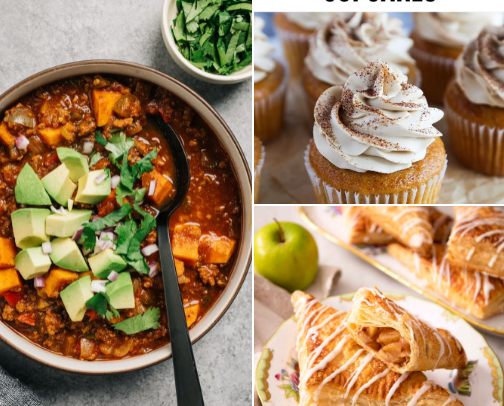 Pumpkin-Spiced & Everything Nice: Fall Recipes cover photo collage