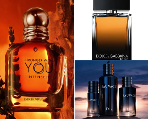 Man fragrances cover photo collage