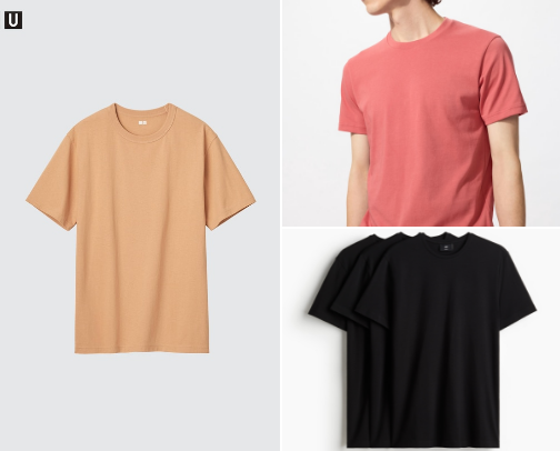 Best Basic Cotton T-Shirts (Neutral Colors) for Men cover photo collage