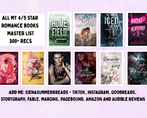 Adult Romance Book Recommendations 📚💫 (Full List) cover photo collage