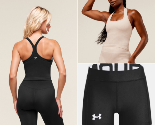 Athletic wear cover photo collage