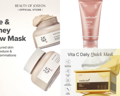 My favorit face masks in 2026 ✨ cover photo collage