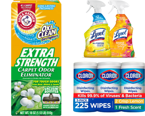 Home cleaning Products cover photo collage