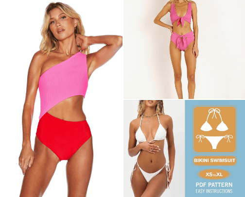 Swimsuits cover photo collage