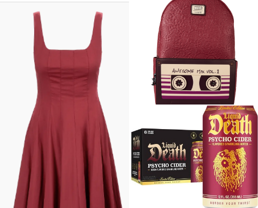 Red Aesthetic cover photo collage