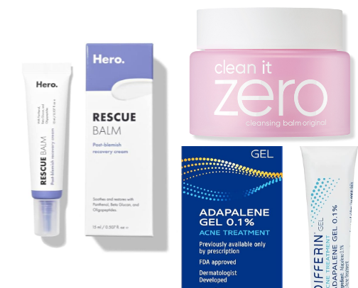 Skincare routine for acne-prone skin! cover photo collage