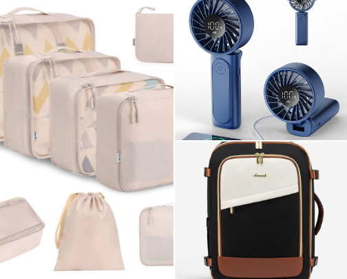 travel favs & theme park essentials ✨ cover photo collage