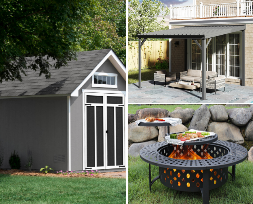 Best Backyard Oasis Ideas: Furniture, Games & Outdoor Entertaining Essentials! cover photo collage