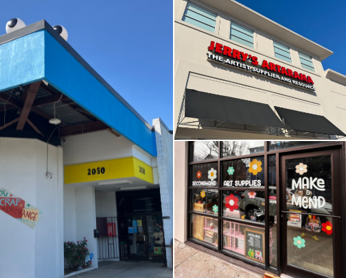 My favorite art supply and creative reuse stores cover photo collage