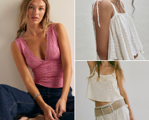 Free people girly cute tops!! cover photo collage