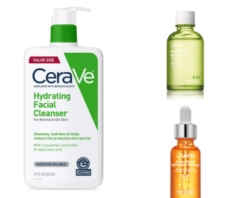 Acne prone morning routine cover photo collage