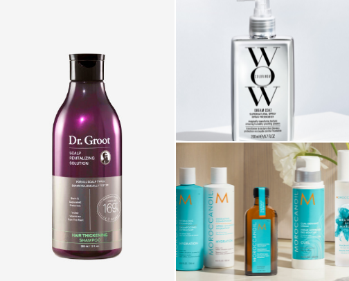 Hair care for Fuller thicker hair cover photo collage