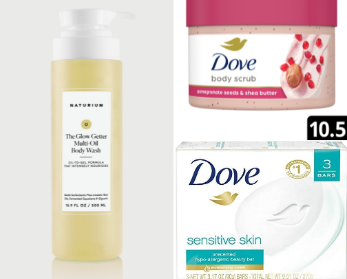 Essential Shower and Skin Products cover photo collage