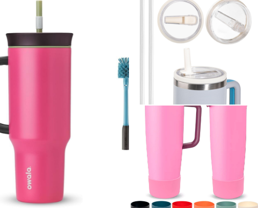 My favorite cups/ tumblers and all the accessories 💕 cover photo collage