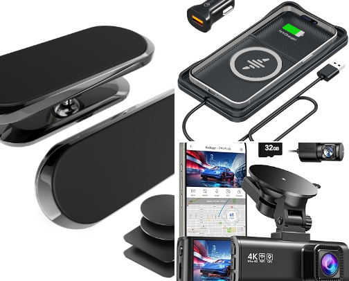 Car accesories-style,tech,comfort cover photo collage