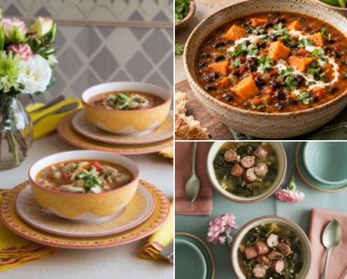 5 Cozy Soup Recipes cover photo collage