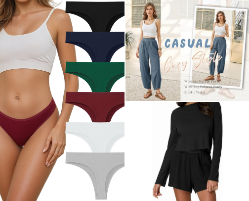 Comfy but stylish clothes for busy women who still want to look cute! cover photo collage