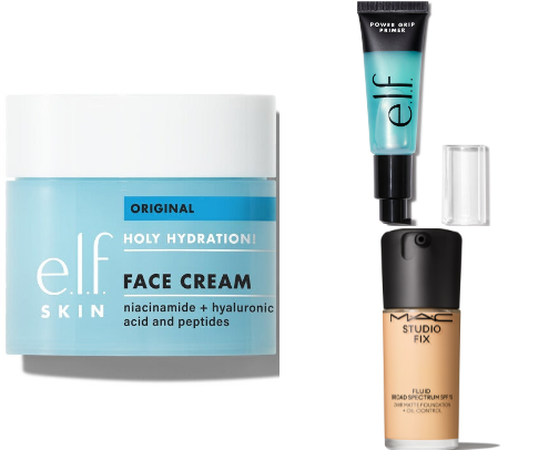 what's in my makeup bag cover photo collage