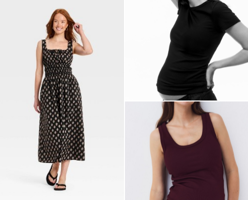 My favorite maternity pieces (with photos of me wearing them)! cover photo collage