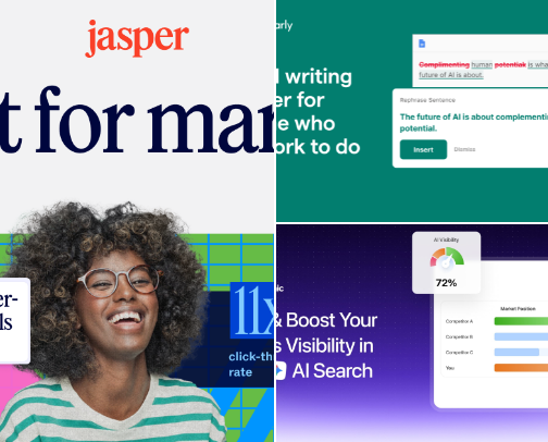 Top 5 AI Writing Tools for 2026 cover photo collage