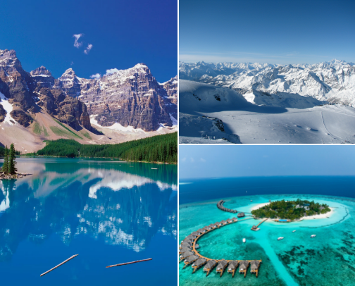 Best places to travel ✈️ cover photo collage