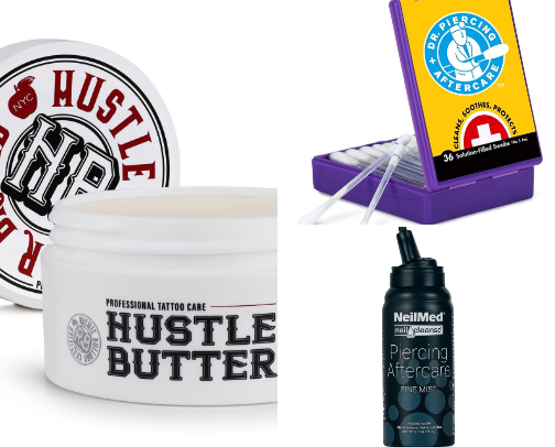 Tattoo/ Piercing After Care cover photo collage