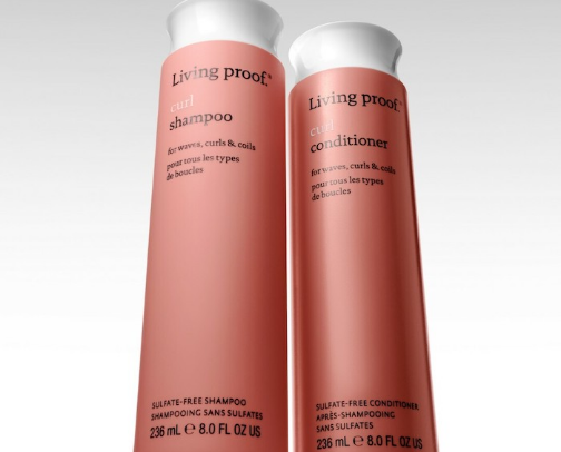 Product for curly hair cover photo collage